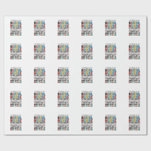 School Nurse Heard It All Funny Teacher Shirt Desi Wrapping Paper