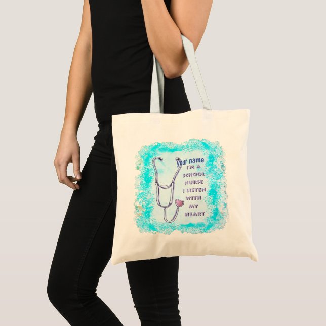 School Nurse Heart  tote bag (Front (Product))