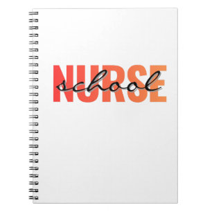 School Nurse Modern Typography Notebook