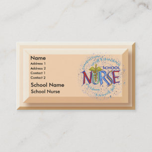 School Nurse Motto Business Card
