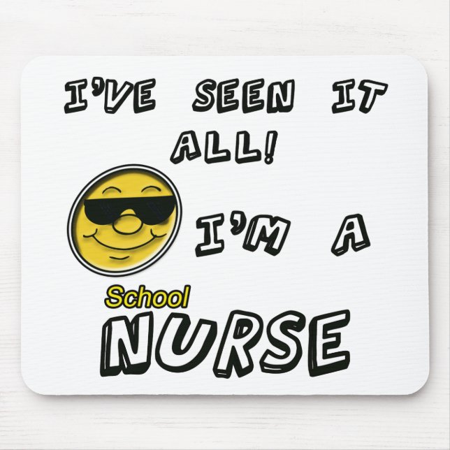 School Nurse Mouse Mat (Front)