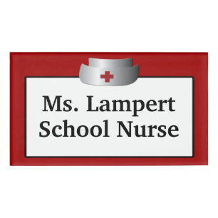School Nurse Name Tag