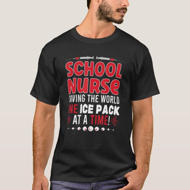 School Nurse Nursing Clinic Medical Stuff School N T-Shirt (Front)