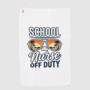 School Nurse Off Duty Vintage Sunglasses Shirt_1 Golf Towel