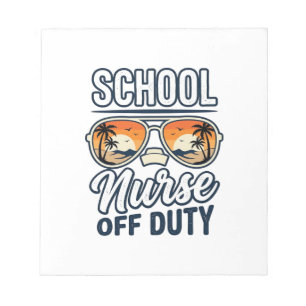 School Nurse Off Duty Vintage Sunglasses Shirt_1 Notepad