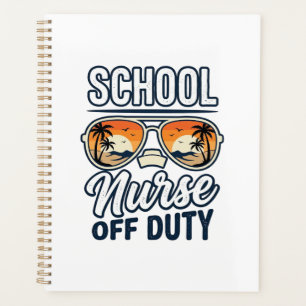 School Nurse Off Duty Vintage Sunglasses Shirt_1 Planner