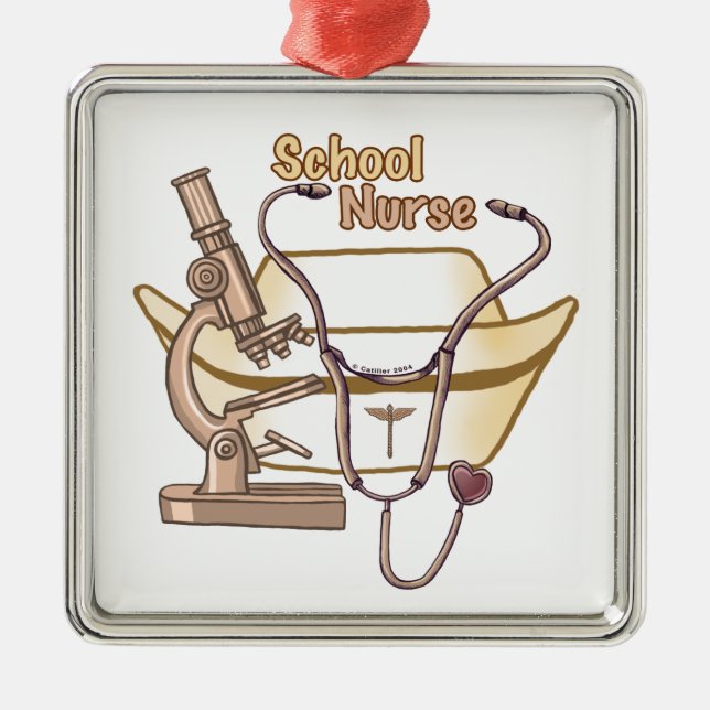 School Nurse Ornament (Front)