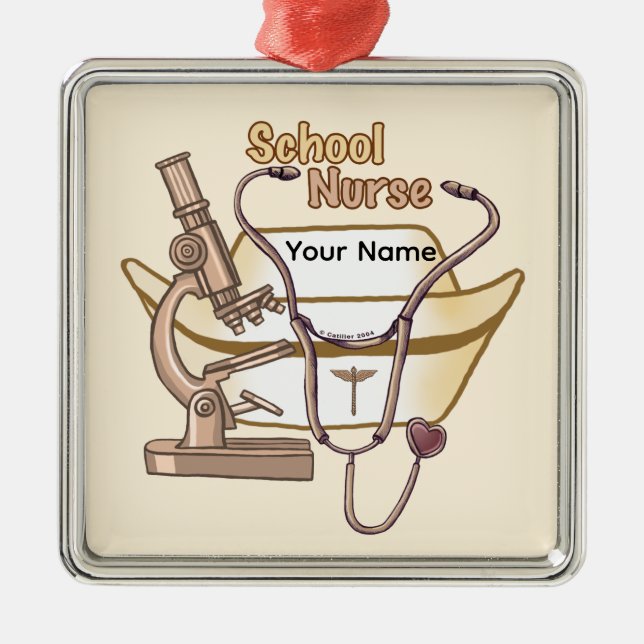School Nurse Ornament (Front)