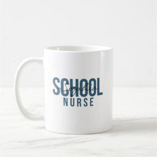 School Nurse Personalised Name Bold Typography Coffee Mug
