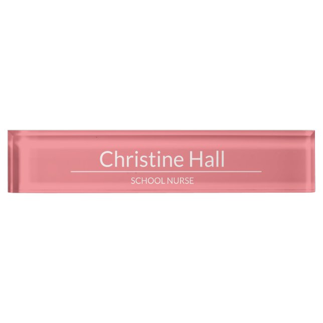 school nurse personalised office name nameplate (Front)