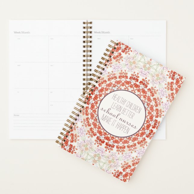 School Nurse Quote; Pastel Kaleidoscope Planner (Display)