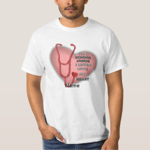 School Nurse Red Heart  t-shirt