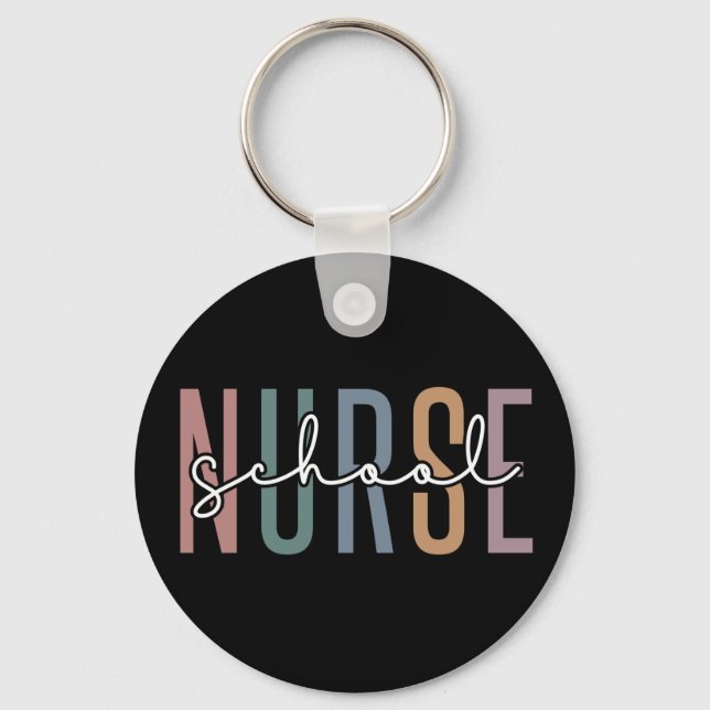 School Nurse | School Nurse RN appreciation gifts Key Ring (Front)