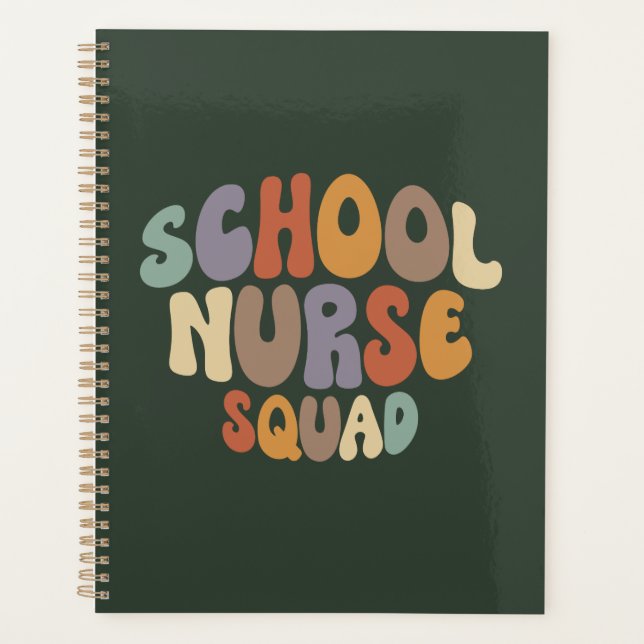 School Nurse Squad Proud Career Profession  Planner (Front)