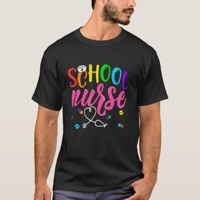 School Nurse Stethoscope Back To School Women Nurs T-Shirt (Front)