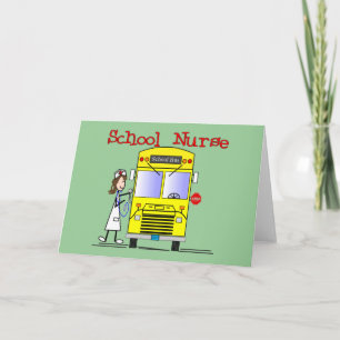 School Nurse Stick People Design Card