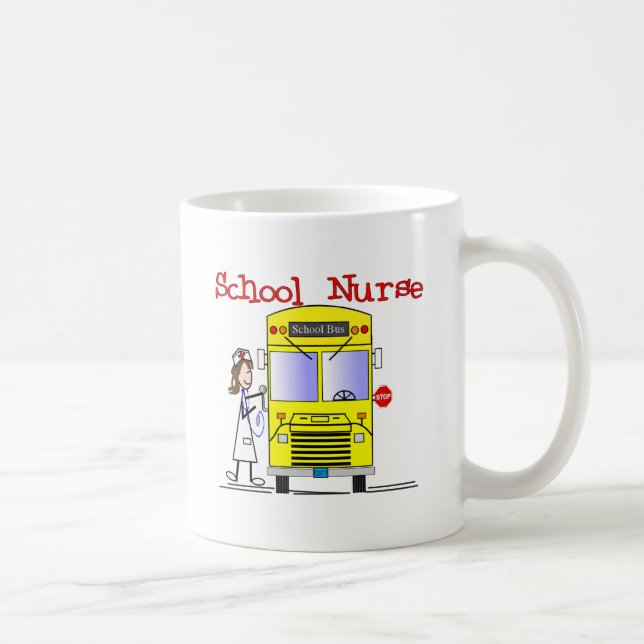 School Nurse Stick People Design Coffee Mug (Right)
