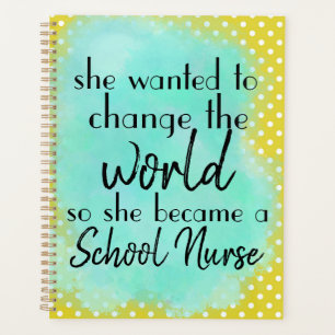 School Nurse Trendy Colours & Coordinating Planner