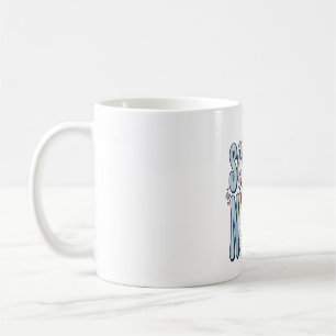 School Nurse Vintage Floral Typography Shirt Desig Coffee Mug