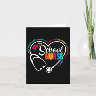 School Nurse Vintage Love Heart Nurse Life Card