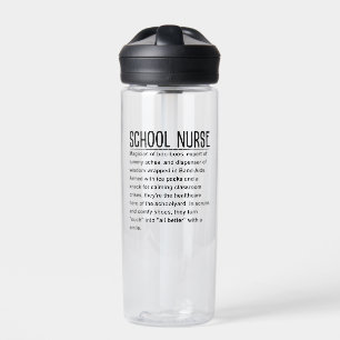 School nurse water bottle