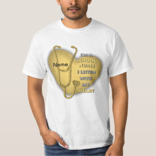 School Nurse Yellow Heart  t-shirt
