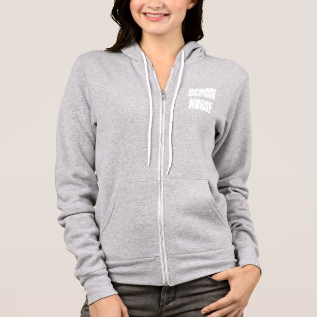 school nurse zip up sweatshirt jacket (Front)