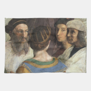 School of Athens by Raphael, Vintage Renaissance Tea Towel