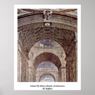 School Of Athens Detail: Architecture By Raffael Poster