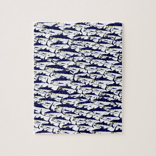 School of Bluefin Tuna Jigsaw Puzzle (Vertical)