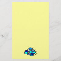 School of Christian Fish Symbols - Blue -