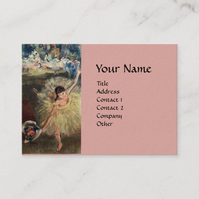 SCHOOL OF DANCE / BALLERINA BALLET DANCER BUSINESS CARD (Front)