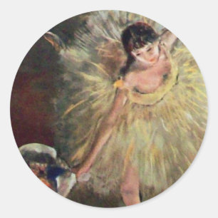 SCHOOL OF DANCE / BALLERINA  BALLET DANCER CLASSIC ROUND STICKER