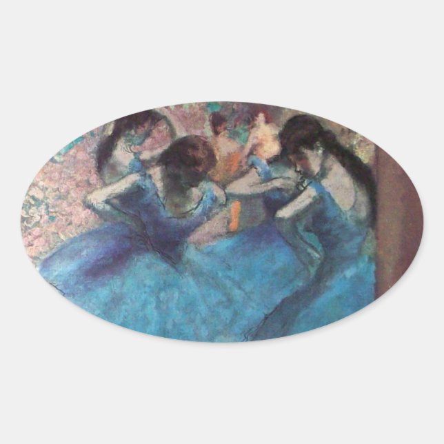 SCHOOL OF DANCE ,BALLERINA  BALLET DANCERS IN BLUE OVAL STICKER (Front)