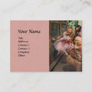 SCHOOL OF DANCE ,BALLERINA  BALLET DANCERS IN PINK BUSINESS CARD