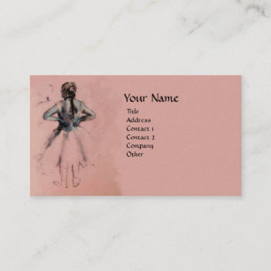 SCHOOL OF DANCE /BALLERINA BALLET DANCERS IN PINK BUSINESS CARD