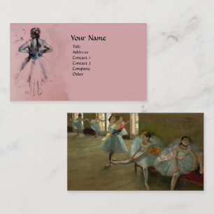 SCHOOL OF DANCE /BALLERINA BALLET DANCERS IN PINK BUSINESS CARD