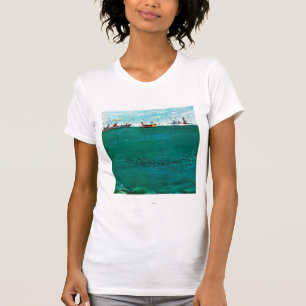 School of Fish Among Lines by Thornton Utz T-Shirt
