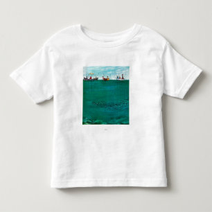 School of Fish Among Lines by Thornton Utz Toddler T-Shirt
