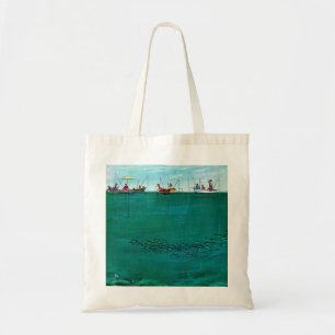 School of Fish Among Lines by Thornton Utz Tote Bag