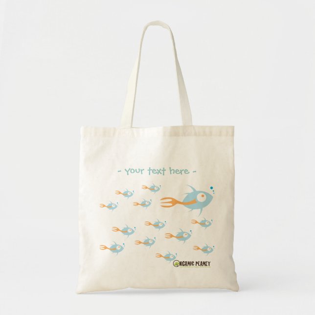 School of Fish Organic Planet Reusable Canvas Bags (Front)