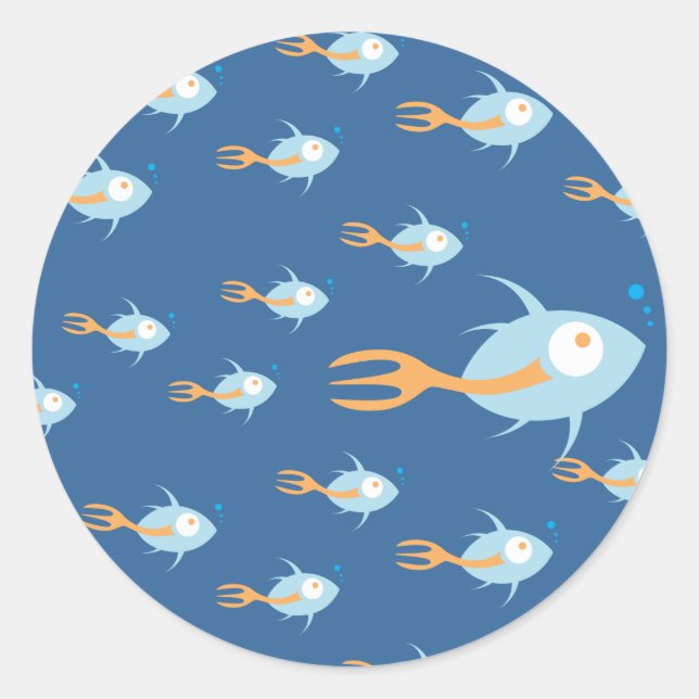 School of Fish Organic Planet Stickers (Front)