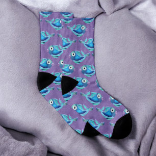 School of fish purple socks