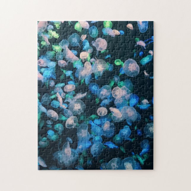 School of Jellyfish, Glow in the Dark Jigsaw Puzzle (Vertical)