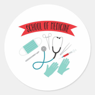 School Of Medicine Classic Round Sticker