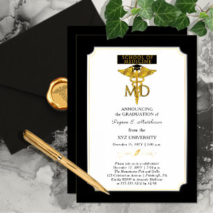 School of Medicine Doctor   Physician Graduation Invitation