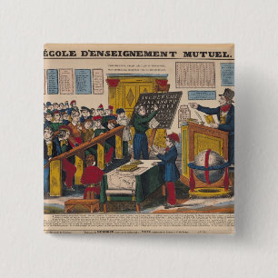 School of Mutual Education 15 Cm Square Badge