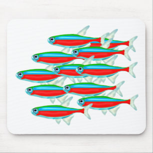School of Neon Tetras Mouse Mat