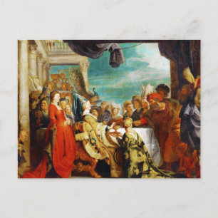 School of Rubens - Alboin and Rosamunde Peter Paul Postcard