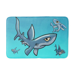 School of Sharks Bath Mat